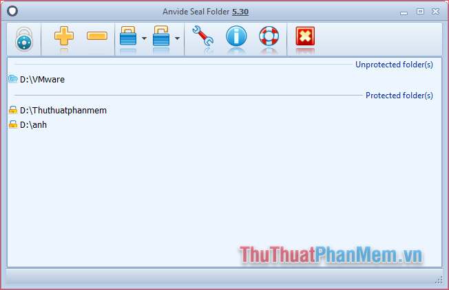 How to set a password and password for the folder using Anvide Seal Folder software Picture 14