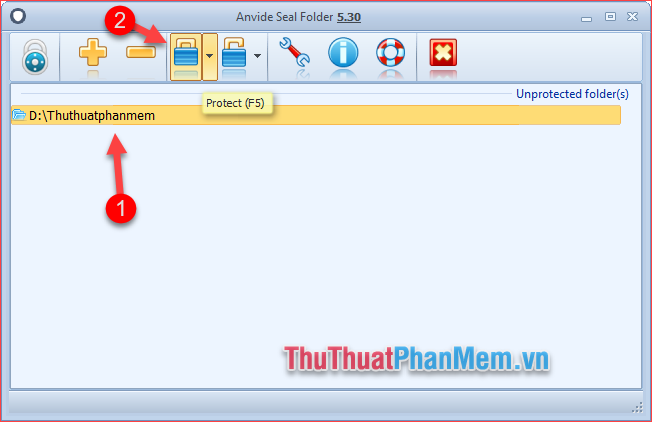 How to set a password and password for the folder using Anvide Seal Folder software Picture 9