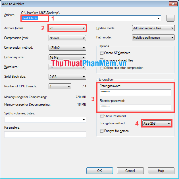 How to set a password for File, Folder Picture 3