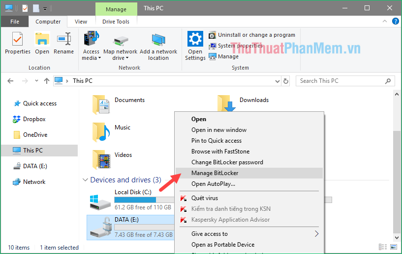 How to set a password for the USB with Bitlocker Picture 11
