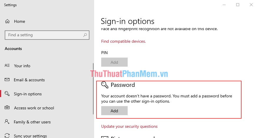 How to set a password, password for the computer, laptop Picture 8