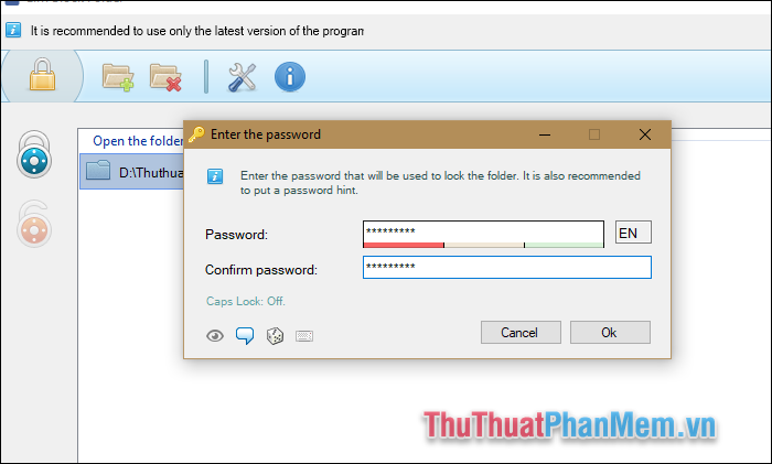 How to set a password, password for the folder using Lim Block Folder software Picture 11