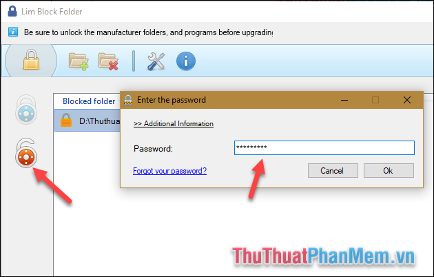How to set a password, password for the folder using Lim Block Folder software Picture 13