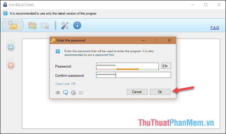 How to set a password, password for the folder using Lim Block Folder software Picture 8