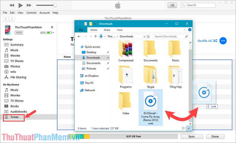 How to set a ringtone for iPhone with iTunes Picture 6