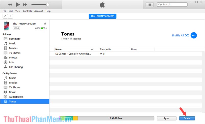 How to set a ringtone for iPhone with iTunes Picture 7