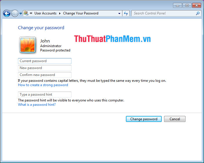 How to set a Win 7 password for computers and laptops Picture 11