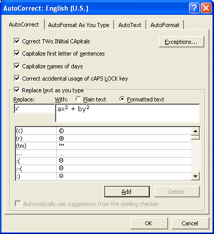 How to set Auto Correct in Word Picture 13