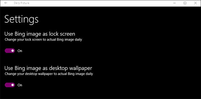 How to set Bing Daily Images as wallpaper, lock screen Windows 10 Picture 3