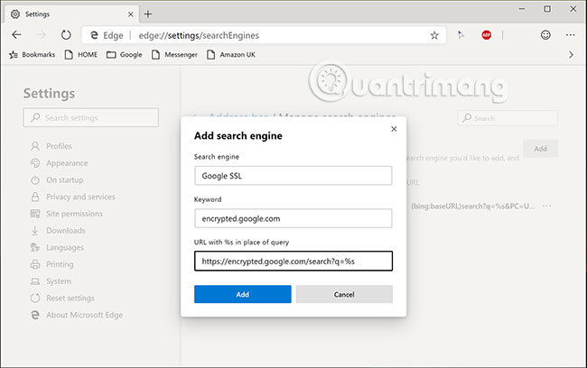 How to set Google as the default search engine on Microsoft Edge Picture 2
