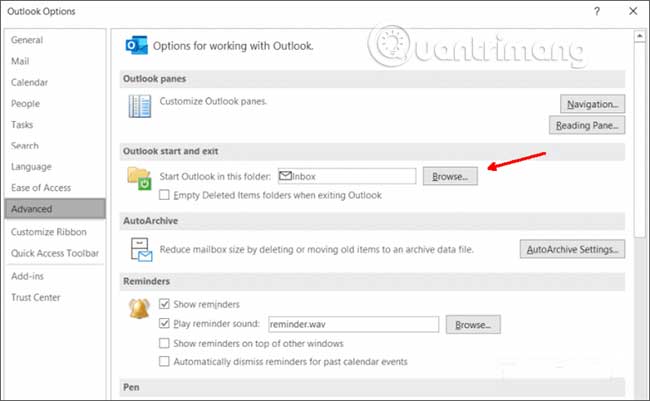 How to set Outlook to open a specific default account Picture 4