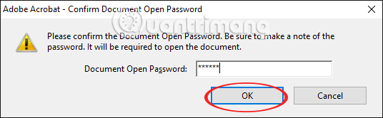 How to set PDF file password using Adobe Acrobat Picture 6