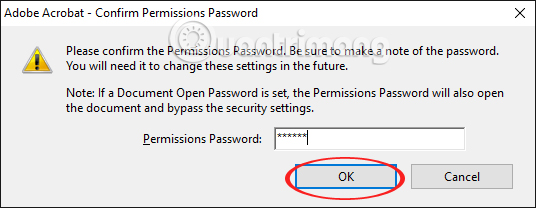 How to set PDF file password using Adobe Acrobat Picture 7