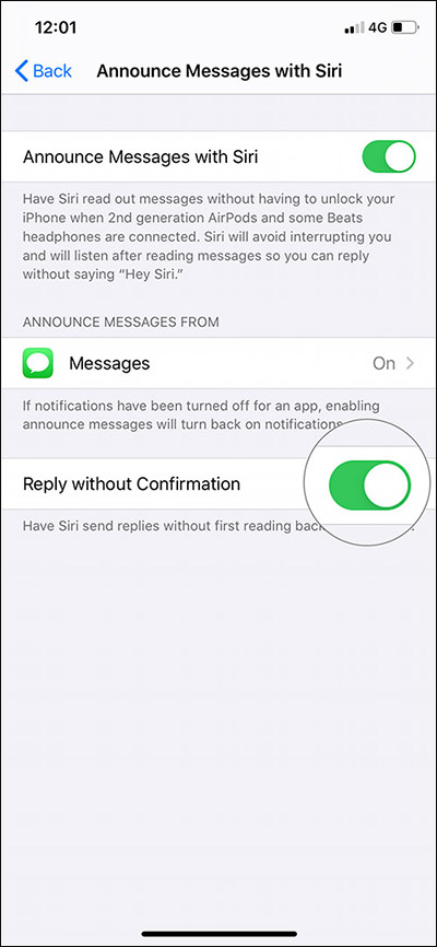 How to set Siri to read iPhone messages via AirPod Picture 6