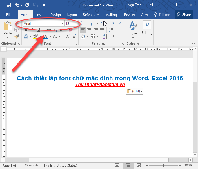 how-to-set-the-default-font-in-word-excel-2016