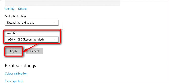 How to set the resolution for many Windows 10 screens Picture 6