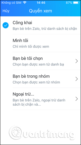 How to set the right to view Zalo Logs Picture 4