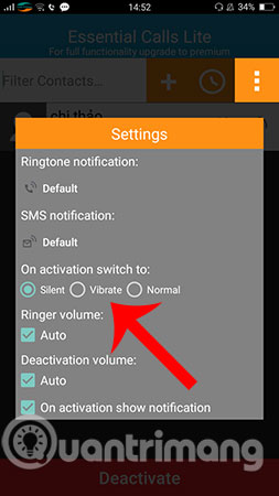 How to set the ringing mode when there is an emergency with Essential Calls Picture 6