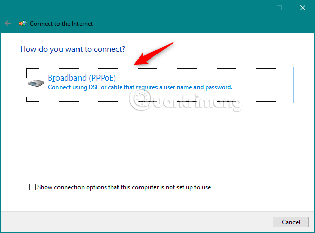 Picture 5 of How to set up and use PPPoE Internet connection on Windows 10