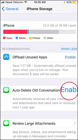 How to set up automatic deleting old messages on iOS 11 Picture 6