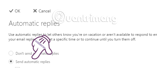 How to set up automatic replies on webmail Outlook Picture 4