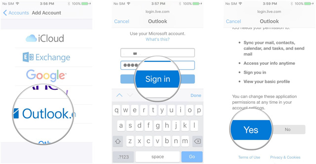 How to set up Email, calendar, Outlook contacts on iPhone or iPad Picture 2