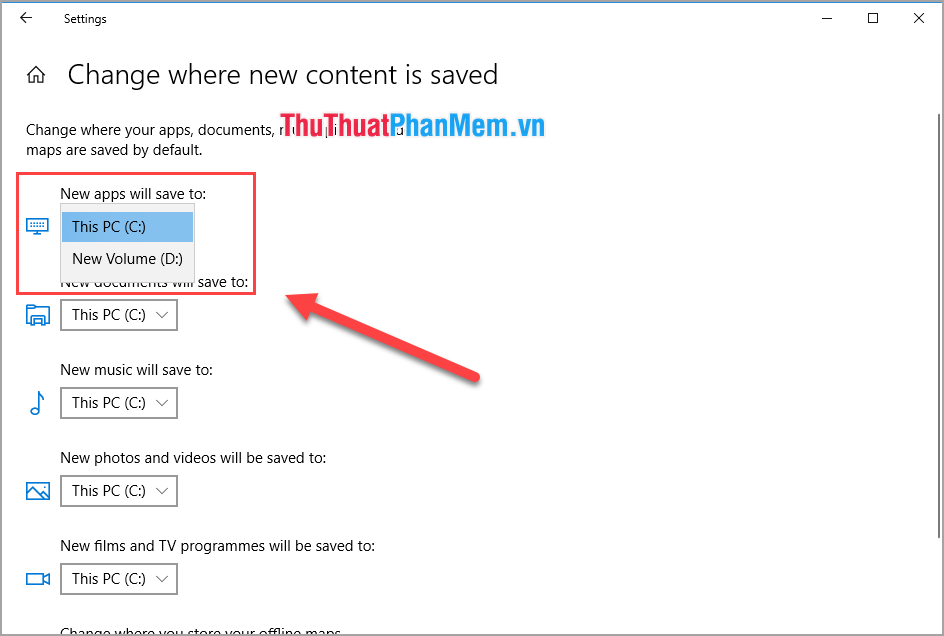 How to set up the Windows Store app installation to any D drive or drive Picture 7