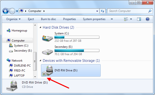 How to share a CD / DVD drive between computers on Windows Picture 10