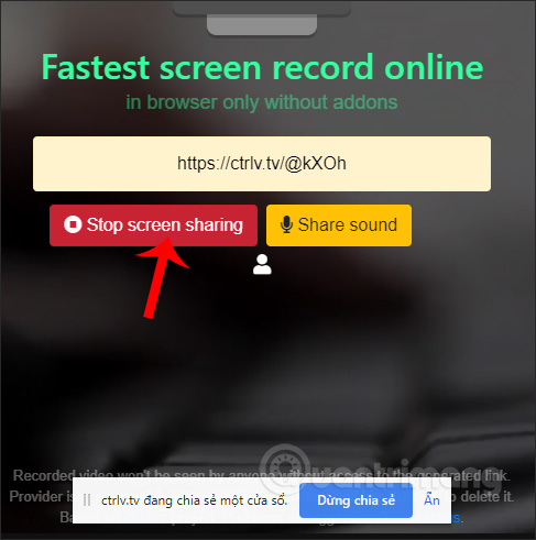 How to share a screen shot video directly on CtrlV.tv Picture 8
