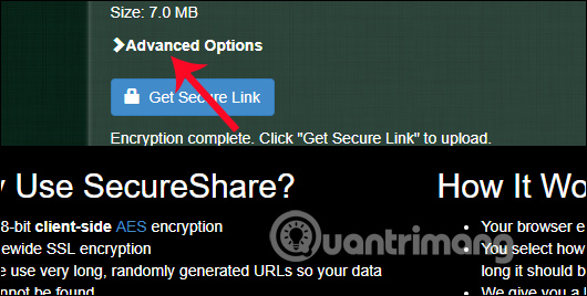How to share and encrypt data on Securesha.re online Picture 3