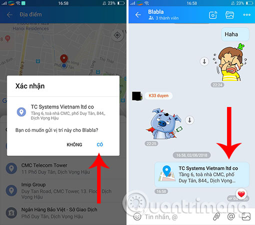 How to share and track current location when chatting on Zalo Picture 7