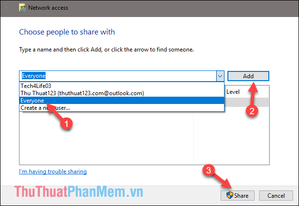 How to share data, drives, folders in Windows 10 Picture 7