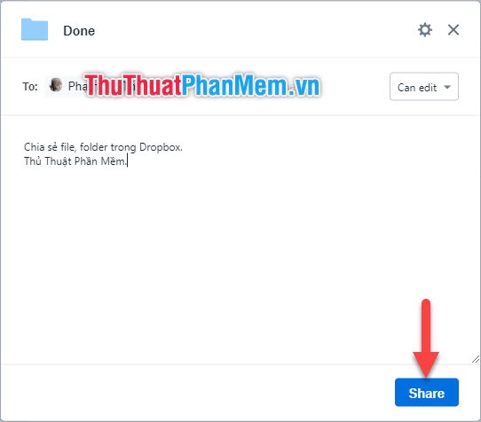 How to share files and folders in Dropbox Picture 9