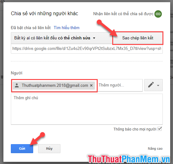 How to share files and folders on Google Drive Picture 6