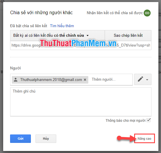 How to share files and folders on Google Drive Picture 7