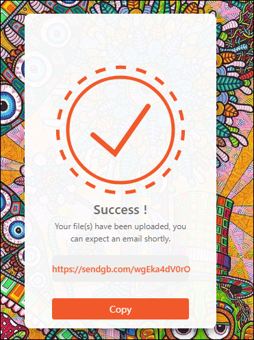 How to share files to self-destruct using SendGB Picture 5