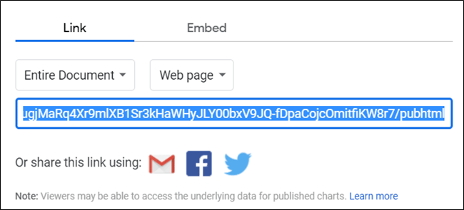 How to share Google Docs, Sheets or Slides files as web pages Picture 11