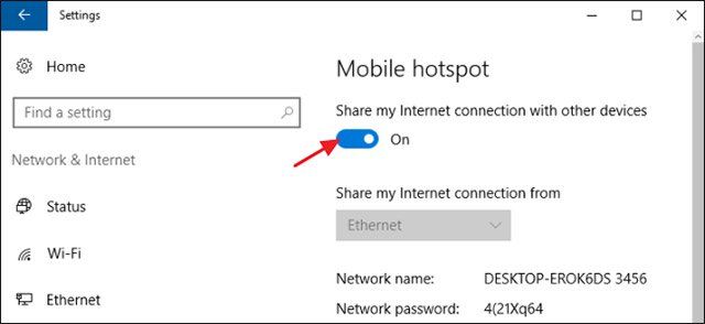 How to share Internet Ethernet connection for mobile devices Picture 3