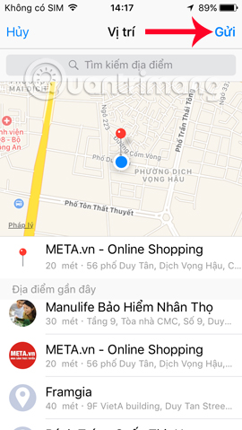 How to share location directly on Messenger Picture 10