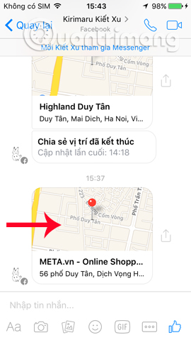 How to share location directly on Messenger Picture 11