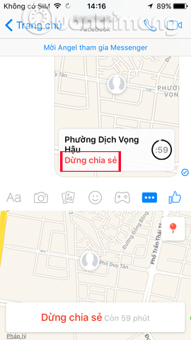 How to share location directly on Messenger Picture 7