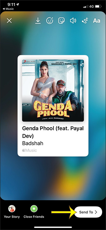 How to share music from Apple Music to Facebook, Instagram Picture 6