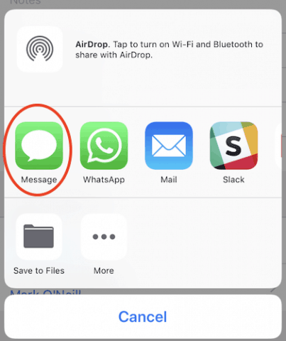 How to share phone contacts via iMessage and WhatsApp Picture 2
