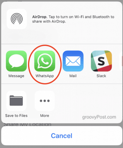 How to share phone contacts via iMessage and WhatsApp Picture 6