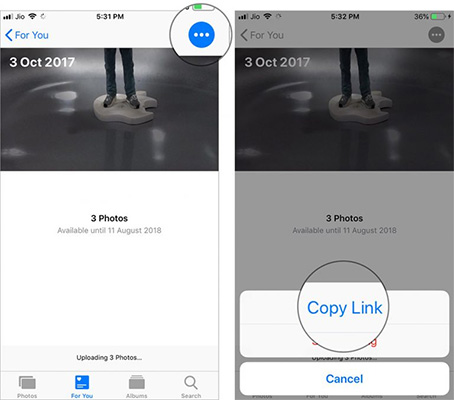 How to share photos with temporary iCloud links on iPhone and iPad ...