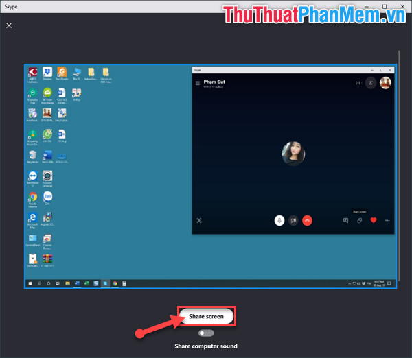 How to share, share the screen on Skype Picture 4