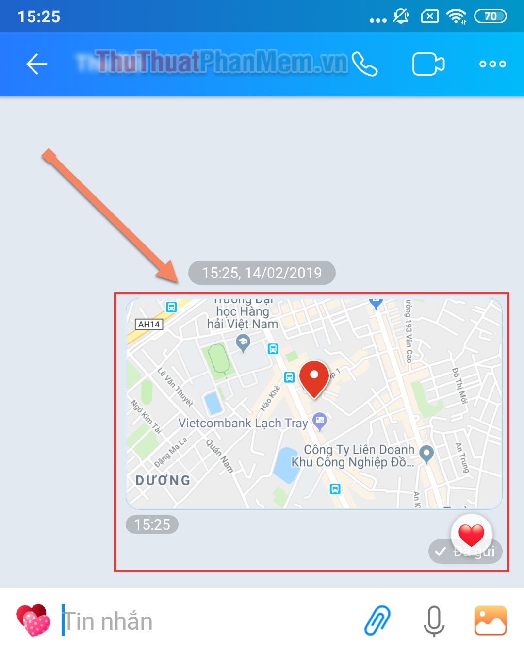 How to share the current position on Zalo to a friend Picture 14