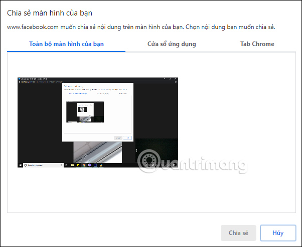 How to share the screen on Messenger when making a video call Picture 8