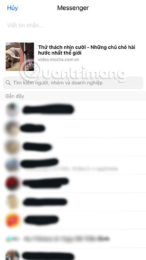 How to share videos and movies on Mocha with Facebook, Messenger, Gmail ... Picture 5