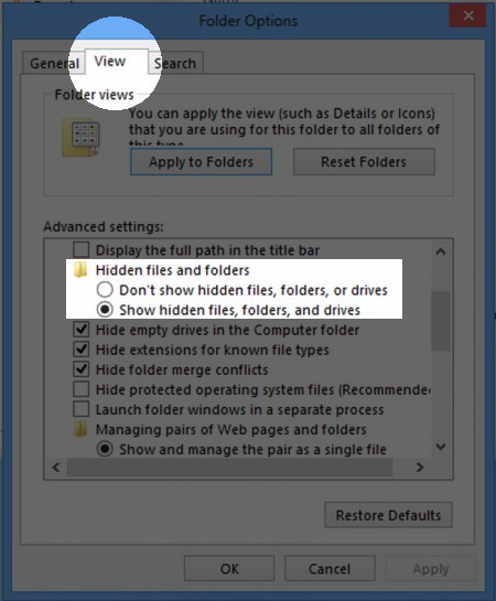 How to show / hide files, folders on Windows computers Picture 4